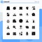 Stock Vector Icon Pack of 25 Line Signs and Symbols for like, finger, game, mind, meditation
