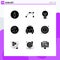 Stock Vector Icon Pack of 9 Line Signs and Symbols for car, women, idea, style, salon