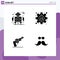 Stock Vector Icon Pack of Line Signs and Symbols for future, gun, smart, flask, weapon