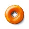 Stock vector illustration donut. Orange frosting. EPS 10
