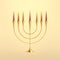Stock vector illustration Hanukkah menorah with candles. Jewish candlestick. Festival of Lights, Feast of Dedication. Hanukkah