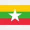 Stock vector myanmar or burma flag icon 1