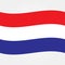 Stock vector netherland flag icon 2