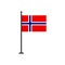 Stock vector norway flag icon 3