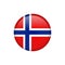 Stock vector norway flag icon 5