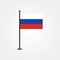 Stock vector russia flag icon 3