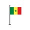 Stock vector senegal flag icon 3