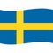 Stock vector sweden flag icon 2