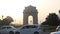Stock video of vehicle passing by road in front of India Gate, Delhi.