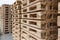 Stock wooden pallets