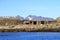 Stockfish, or dried fish, dries in the air in Svolvaer in Norway