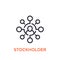 Stockholder icon on white