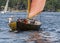 Stockholm archipelago: Classic wooden sailingboat