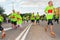 STOCKHOLM - AUG, 17: Groups for children running by in the Midnight Run for children (Lilla Midnattsloppet) event, a group of