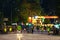 STOCKHOLM - AUG, 17: People gathering to the start of the Midnight Run (Midnattsloppet) event, the start in visible in background