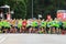 STOCKHOLM - AUG, 17: The start of one of many groups for children in the Midnight Run for young (Lilla Midnattsloppet) event, a g