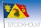 Stockholm regional flag, Sweden, vector illustration