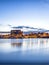 Stockholm sunset skyline panorama with City Hall