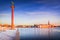 Stockholm, Sweden. City Hall Tower and Glama Stan panoramic view, winter season