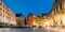 Stockholm, Sweden. Famous Old Colorful Houses, Swedish Academy and Nobel Museum In Old Square Stortorget In Gamla Stan