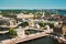 Stockholm, Sweden. Great Church In Cityscape Skyline. Elevated View Of City Center