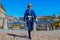 Stockholm, Sweden - May 1, 2019: The Royal Guards Ceremony at the Royal Palace of Stockholm. Young guards woman before the