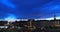 Stockholm, Sweden. Scenic View Of Skyline At Evening Night. Tower Of Storkyrkan - The Great Church Or Church Of St