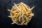 StockImage mouthwatering display of fried fries in cinematic editorial style