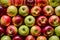 StockImage Neat arrangement of apples on a kitchen table, captured artistically