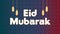 StockImage Vibrant Eid Mubarak typography on colorful celebration poster