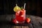 StockPhoto Elegant capture of a refreshing strawberry mojito on the table