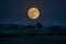 StockPhoto Full moon illuminates the darkness with its eerie yellow glow