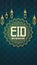 StockPhoto Intricate Islamic patterns and Eid Mubarak greeting enrich dynamic poster