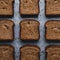 StockPhoto Neat arrangement of rye bread captured in a flat lay photo