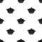 Stockpot icon in black style isolated on white background. Kitchen pattern stock vector illustration.