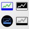 Stocks Chart Vector EPS Icon with Contour Version