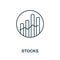 Stocks line icon. Monochrome simple Stocks outline icon for templates, web design and infographics