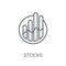 Stocks linear icon. Modern outline Stocks logo concept on white