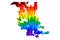 Stockton city United States of America, USA, U.S., US, United States cities, usa city- map is designed rainbow abstract colorful