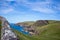 Stoer Head Scotland.  Landscape Sea Scene with bright sky