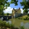 Stogursey Castle, a 10th Century Moat and Bailey now a Landmark Trust property near Bridgewater, Somerset, UK