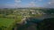 Stoke Gabriel and River Dart from a drone, Devon, England