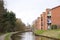 Stoke-on-Trent canal side block of flats