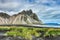 Stokksnes Mountain on Vestrahorn Cape during Beautiful Sunny Day, Iceland