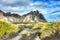 Stokksnes Mountain on Vestrahorn Cape during Beautiful Sunny Day, Iceland