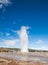 Stokkur, Iceland - July 20, 2015: Eruption, Geysir Stokkur, amazing location in the Golden Circle near Reykjavik.