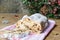 Stollen, traditional Christmas cake of Germany.