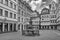 Stoltze fountain at the chicken market in the reconstructed historic old town, Frankfurt, Germany