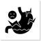 Stomach ache glyph icon