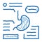 stomach analysis doodle icon hand drawn illustration
